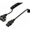 Sygonix SY-6733074 IEC kabel černá 3 m zablokovatelný , spirálový kabel Sygonix SY-6733074 IEC kabel černá 3 m zablokovatelný , spirálový kabel