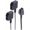 Shiverpeaks telefonní adaptér [1x telefonní zástrčka TAE-F - 2x telefonní spojka TAE-F] 0.2 m černá