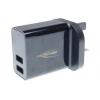 Ansmann Adaptér AC/DC 12 W, výstup: 5V dc, počet výstupů: 2 USB Velká Británie 2.4 A USB adaptér Regulované