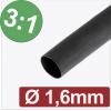 Quadrios 24CA282 smršťovací bužírka s lepidlem černá 1.60 mm 0.53 mm Poměr smrštění:3:1 metrové zboží Quadrios 24CA282 smršťovací bužírka s lepidlem černá 1.60 mm 0.53 mm Poměr smrštění:3:1 metrové zboží