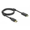 Delock DisplayPort / HDMI kabel Konektor DisplayPort, Zástrčka HDMI-A 1 m černá 85955 pozlacené kontakty, 4K UHD Kabel DisplayPort Delock DisplayPort / HDMI kabel Konektor DisplayPort, Zástrčka HDMI-A 1 m černá 85955 pozlacené kontakty, 4K UHD Kabel DisplayPort