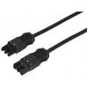 Napájecí šňůra 3 m, Černá, A: 3pin Mini napájecí konektor, B: 3pin Mini napájecí konektor Polyvinylchlorid, 250V WAGO Napájecí šňůra 3 m, Černá, A: 3pin Mini napájecí konektor, B: 3pin Mini napájecí konektor Polyvinylchlorid, 250V WAGO