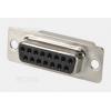 D-SUB zásuvka DS1034-15FBNSISS, 15 pinů, 180°, Au kontakty