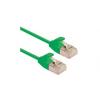 Roline Cat6a Ethernetové kabely, Zelená, Nízko dýmivý bezhalogenový, A: RJ45 2 m Vnější, B: RJ45 Vnější, typ pláště: FTP
