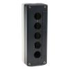 Pouzdro regulační stanice, řada: Harmony XALD, průměr výřezu: 22 mm Šedá Plastové Schneider Electric, počet výřezů: 5 Pouzdro regulační stanice, řada: Harmony XALD, průměr výřezu: 22 mm Šedá Plastové Schneider Electric, počet výřezů: 5