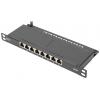 Digitus DN-91608S-SL-EA 8 portů patch panel 254 mm (10) CAT 6A 0.5 U osazený Digitus DN-91608S-SL-EA 8 portů patch panel 254 mm (10) CAT 6A 0.5 U osazený