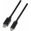 LogiLink USB-C® / DisplayPort kabelový adaptér USB-C ® zástrčka, Konektor DisplayPort 1.80 m černá UA0335 4K UHD Kabel pro displeje USB-C® LogiLink USB-C® / DisplayPort kabelový adaptér USB-C ® zástrčka, Konektor DisplayPort 1.80 m černá UA0335 4K UHD Kabel pro displeje USB-C®