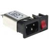 Bulgin Filtr IEC 6A C14 Vnější, Zacvakávací montáž 5 x 20 mm, 250V ac 1pólový 1 BZM27/A0620/55B