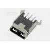 Konektor mini USB zásuvka B 5P, 180°, pozlacený, černý