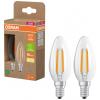 OSRAM HOMELIGHTING 4099854255472 LED Energetická třída (EEK2021) A (A - G) E14 svíčkový tvar 2.2 W = 40 W teplá bílá (Ø x v) 35 mm x 35 mm 2 ks
