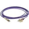 RS PRO Optický kabel 125 μm 5 m Nízko dýmivý bezhalogenový plášť, Purpurová