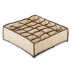 Organizér na lůžkoviny s rámem 100 l, 60 × 42 × 40 cm, černobílý