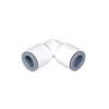 Pneumatický ventil s ručním ovládáním, řada: LIQUIfit barva Bílá Knoflík 10 mm, materiál tělesa: Polymer III B, teplotní