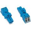 WAGO Konektor pro osvětlení, řada: 890 Kabel Vnitřní Konektor pro osvětlení Klecová svorka 16A, IP40, IP20 barva Modrá,