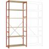 Manuflex RP1314.2001 základní modul regálu oddělení , (š x v x h) 1030 x 2500 x 700 mm, dřevěná podlaha