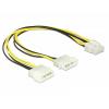 Delock napájecí kabel 0.3 m černá, bílá, žlutá