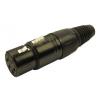 RS PRO Konektor XLR, barva Černá, počet kontaktů: 4, orientace těla: Rovný Vnitřní, pokovení: Stříbrná, Kabel