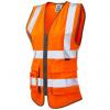 Leo Workwear Oranžová Recyklovaný polyester Reflexní vesta M Leo Workwear Oranžová Recyklovaný polyester Reflexní vesta M