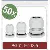 Quadrios 24CA403 kabelová průchodka, 24CA403, od 3.5 mm, do 12 mm, PG7, PG9, PG13.5, 50 ks