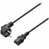 Renkforce IEC kabel [1x úhlová zástrčka s ochranným kontaktem - 1x zástrčka C13 ] 0.75 m černá