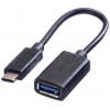 Value USB kabel USB 3.2 Gen1 USB-C ® zástrčka, USB-A zásuvka 0.15 m černá 11.99.9030
