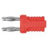 Schutzinger Banánek, 4 mm, 33V ac, 70 V ac, 12A, Červená, Vnější zásuvný modul, délka: 43 mm, pokovení kontaktu: Nikl Schutzinger Banánek, 4 mm, 33V ac, 70 V ac, 12A, Červená, Vnější zásuvný modul, délka: 43 mm, pokovení kontaktu: Nikl