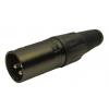 RS PRO Konektor XLR, barva Černá, počet kontaktů: 3, orientace těla: Rovný Vnější, pokovení: Stříbrná, Kabel
