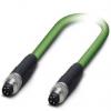 Phoenix Contact Cat5 Ethernetové kabely, řada: VS, Zelená, Polyvinylchlorid, 30V 500 mm 4, typ pláště: Stíněné Stíněný