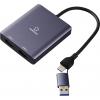 Renkforce RF-6418198 USB-C® / HDMI adaptér [1x USB A, USB-C® - 2x HDMI®] šedá 4K UHD 15 cm