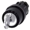 Siemens 3SU10004BM010AA0 3SU1000-4BM01-0AA0 klíčový spínač 2 x 45 ° IP66, IP67, IP69 / IP69K 1 ks