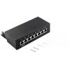 LogiLink NP0018B 8 portů patch panel CAT 6A 1 U vícebarevná