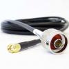 Koaxiální kabel, řada: N Type, SMA LLC200A, Černá Polyvinylchlorid, vnější průměr: 5 mm OD 20 m 50 Ω Siretta S koncovkou