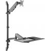 My Wall držák na zeď pro monitor HL64L 1 Displej: (s) 43,2 cm (17) - 81,3 cm (32) černá nastavitelná výška, naklápěcí, nakláněcí, odkládací místo na klávesnici