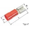 LAPP 63101040 faston zásuvka Šířka zástrčky: 4.8 mm Tloušťka konektoru: 0.8 mm 180 ° částečná izolace červená 100 ks
