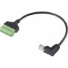 Renkforce RJ45 síťový kabelový adaptér [1x RJ45 zástrčka 8p8c - 1x Svorka] 30 cm černá