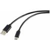 Renkforce USB kabel USB 2.0 USB-C ® zástrčka, USB-A zástrčka 1.80 m černá kompletní stínění RF-5720398 Renkforce USB kabel USB 2.0 USB-C ® zástrčka, USB-A zástrčka 1.80 m černá kompletní stínění RF-5720398