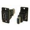 RS PRO Konektor USB, řada: FT Zásuvka/zásuvka, počet portů: 2portový, orientace těla: Rovný USB typu A na A, Panel USB RS PRO Konektor USB, řada: FT Zásuvka/zásuvka, počet portů: 2portový, orientace těla: Rovný USB typu A na A, Panel USB
