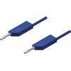 Hirschmann Test & Measurement MLN 25/2,5 BL měřicí kabel lamelová zástrčka 4 mm lamelová zástrčka 4 mm 25.00 cm modrá 1 ks