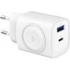 Eaxus Ladestation 3in1 USB nabíjecí hub, bezdrátová nabíječka, Rychlonabíječka, 1x USB A , 1x USB-C®, 1x Apple MagSafe, 22.0 W, Rychlé nabíjení, MagSafe, bílá Eaxus Ladestation 3in1 USB nabíjecí hub, bezdrátová nabíječka, Rychlonabíječka, 1x USB A , 1x USB-C®, 1x Apple MagSafe, 22.0 W, Rychlé nabíjení, MagSafe, bílá