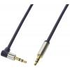LogiLink CA11100 jack audio kabel [1x - 1x ] 1.00 m tmavě modrá (matná) 90° zatočeno nahoru