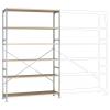 Manuflex RB2564 základní modul regálu oddělení , (š x v x h) 1.47 x 2.5 x 80 m, ocel, dřevěná podlaha, pozinkovaná