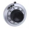 Knoflík potenciometru Chromová 46 mm Průměr knoflíku, barva ukazatele: Černá barva ukazatele 6.35 mm hřídel Vishay Knoflík potenciometru Chromová 46 mm Průměr knoflíku, barva ukazatele: Černá barva ukazatele 6.35 mm hřídel Vishay