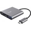Trust USB-C® dokovací stanice DALYX 3-IN-1 USB-C ADAPTER Vhodné pro značky (dokovací stanice pro notebook): univerzální Trust USB-C® dokovací stanice DALYX 3-IN-1 USB-C ADAPTER Vhodné pro značky (dokovací stanice pro notebook): univerzální