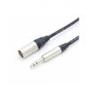 Van Damme Kabel XLR, A: Stereofonní konektor 6.35 mm, B: Konektor XLR, B: Vnější 5 m, Černá