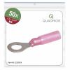 Quadrios 23C518 kulaté kabelové oko Průřez (max.)=1.5 mm² Ø otvoru=6.5 mm částečná izolace červená 50 ks Quadrios 23C518 kulaté kabelové oko Průřez (max.)=1.5 mm² Ø otvoru=6.5 mm částečná izolace červená 50 ks