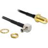 Delock pro Wi-Fi antény kabel [1x SMA zástrčka - 1x SMA zásuvka] 1.45 m černá