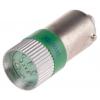 RS PRO Kontrolka barva světla Zelená, objímka žárovky: BA9 vícečipový, průměr: 10 mm, 24 V ac, 24V dc