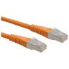 Roline Kat6 Ethernetové kabely, Oranžová, Polyvinylchlorid, A: RJ45 3 m Vnější, B: RJ45 Vnější, typ pláště: Splétaný