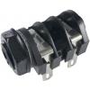 Cliff CL1160A jack konektor 6.35 mm zásuvka, vestavná horizontální Pólů: 2 mono černá 1 ks