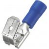 TRU COMPONENTS 745034 faston zásuvka s odbočkou Šířka zástrčky: 6.4 mm Tloušťka konektoru: 0.8 mm 180 ° částečná izolace modrá 50 ks